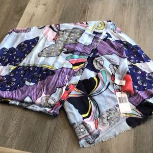 Vera Bradley Soft Fringe Scarf 100% Rayon Butterfly By NWT 30”W x 72”L NWT